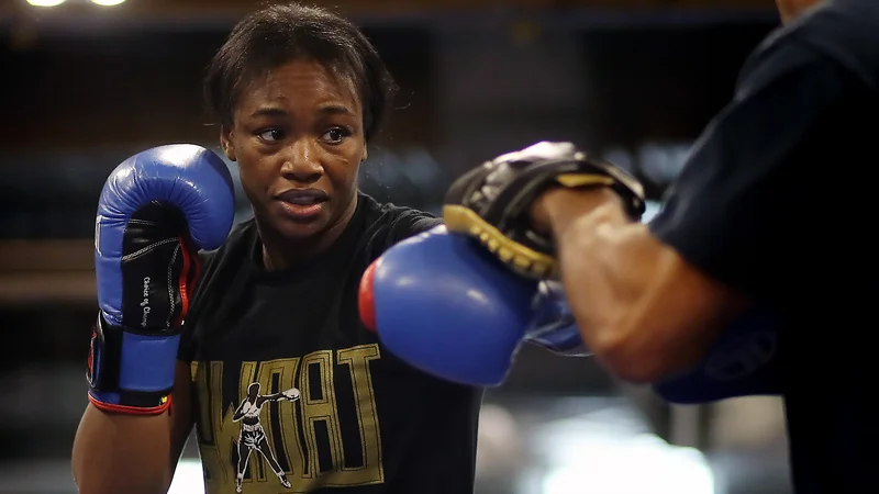 Claressa Shields dobro pripravljena in razpoložena pričakuje dvoboj z Emo Kozin 5. februarja v Cardiffu. FOTO: Mike Mulholland/AFP
