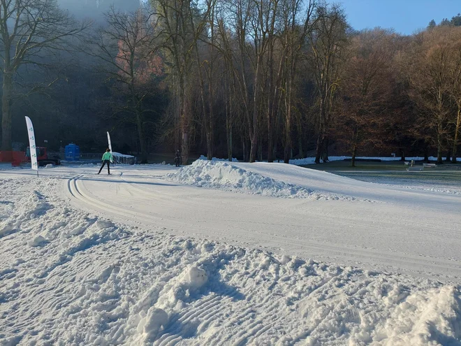 V celjskem mestnem parku so ta mesec uredili tekaško progo. FOTO: ZPO
