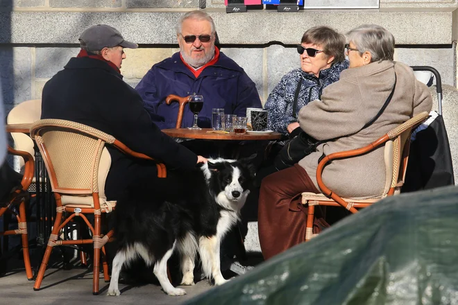 Pred epidemijo so številni starejši po skupnih dejavnostih odšli še na klepet in kavo. FOTO: Tomi Lombar/Delo
