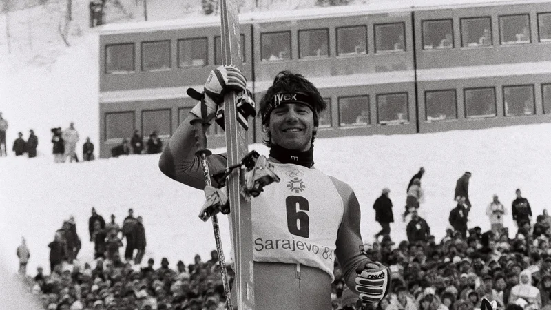 Fotografija: Jure Franko je v Sarajevu prinesel Sloveniji in Jugoslaviji prvo kolajno na zimskih olimpijski igrah. FOTO: Joco Žnidarsič
