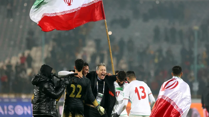 Fotografija: Dragan Skočić si je dal duška ob uvrstitvi na mundial. FOTO: Reuters