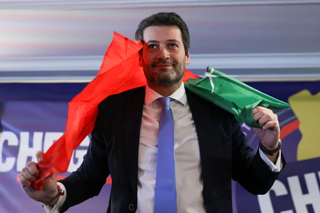 Vodja skrajno desničarske populistične stranke Andre Ventura. FOTO: Stringer/Reuters
