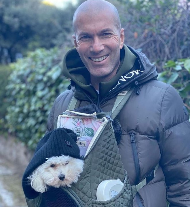 Zidane uživa v družbi štirinožnega prijatelja. FOTO: instagram
