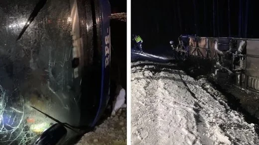 Fotografija: Nesreča avtobusa blizu Rige. FOTO: Instagram