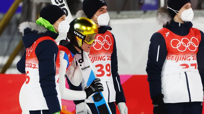 Peter Prevc je bil razočaran s četrtim mestom. FOTO: Hannah Mckay/Reuters
