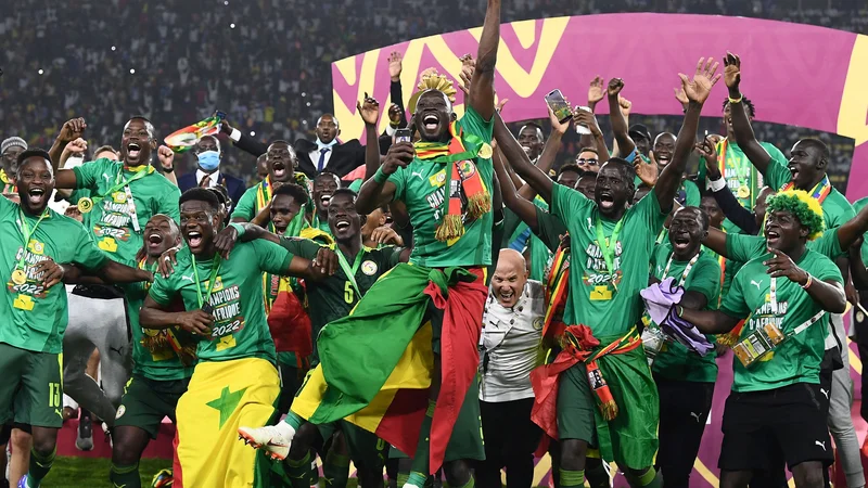 Fotografija: Senegal je v Kamerunu pripšel do največjega uspeha. FOTO: Charly Triballeau/AFP