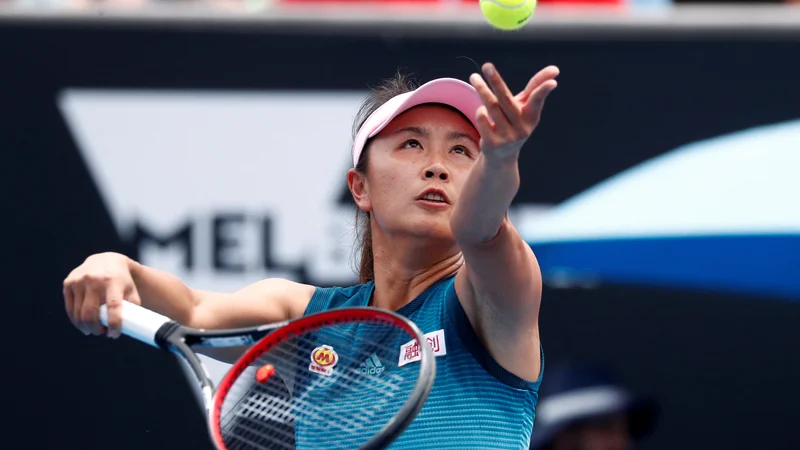 Fotografija: Peng Shuai je zavrnila obtožbe iz tujine na račun kitajske vlade v njenem primeru. FOTO: Edgar Su/Reuters
