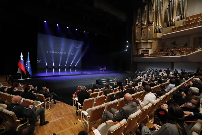 Državna proslava ob slovenskem kulturnem prazniku. FOTO: Leon Vidic/Delo
