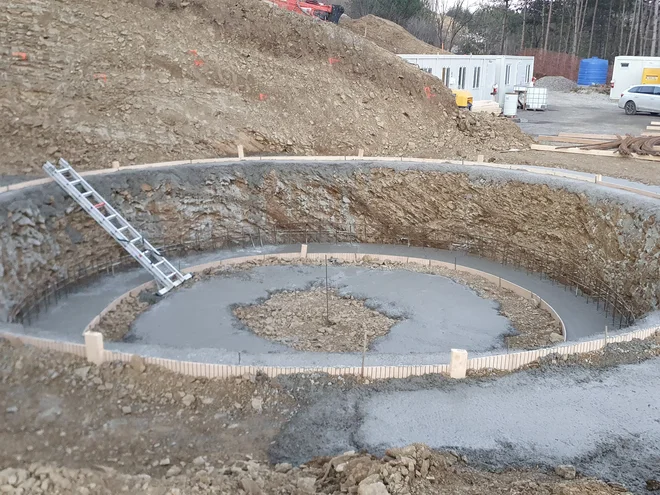 Pripravljalna dela za temelje na vodnjakih za viadukt Gabrovica Foto Arhiv 2TDK
