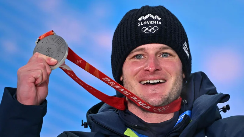 Fotografija: Tim Mastnak je prejel srebrno olimpijsko žlahtno kovino. FOTO: Ben Stansall/AFP