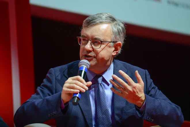 Alessandro Barbero na knjižnem sejmu v Rimu decembra 2021. FOTO: Ipa/Sipa/Reuters
