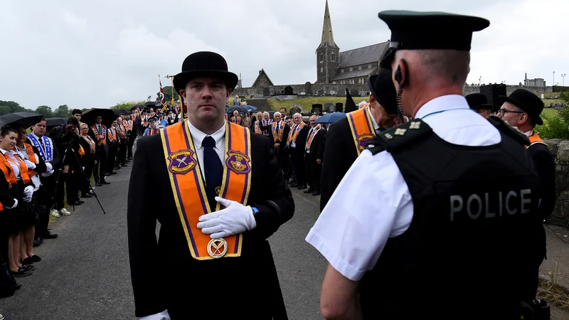 Kompromis, s katerim sta se Bruselj in London izognila nastanku fizične meje na irskem otoku, je povzročil veliko nejevolje zlasti med severnoirskimi unionisti. Foto: Clodagh Kilcoyne/Reuters
