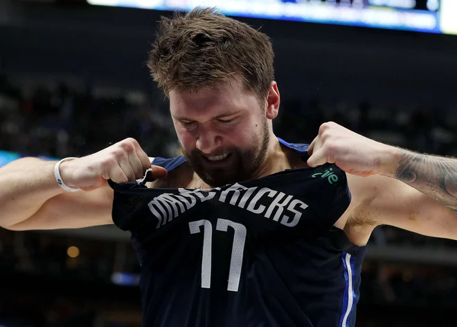 Luka Dončić ni mogel preprečiti poraza Dallasa. FOTO:&nbsp;Richard Rodriguez/AFP
