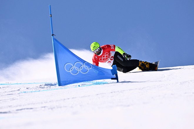 Tim Mastnak med olimpijsko tekmo. FOTO: Marco Bertorello/AFP
