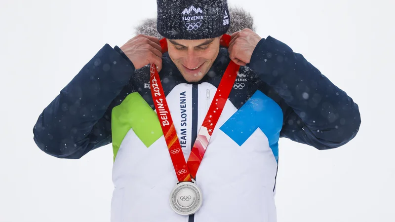 Fotografija: Žan Kranjec se je vpisal na seznam slovenskih dobitnikov olimpijskih kolajn. FOTO: Matej Družnik/Delo