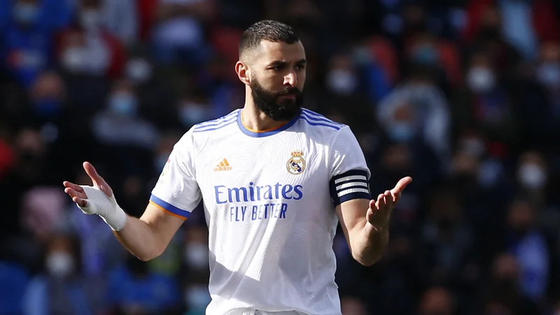 Fotografija: Francoski napadalec Karim Benzema je prvi strelec španskega prvenstva in madridskega Reala. FOTO: Javier Barbancho/Reuters
