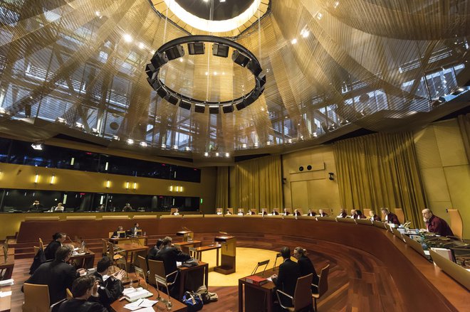 Sodišče EU je prvič v živo prenašalo izrek sodbe. FOTO: Laurent Antonelli/CJEU
