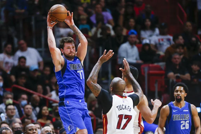 Luka Dončić bo tretjič zaigral na tekmi All-Star. FOTO: Sam Navarro/USA Today Sports
