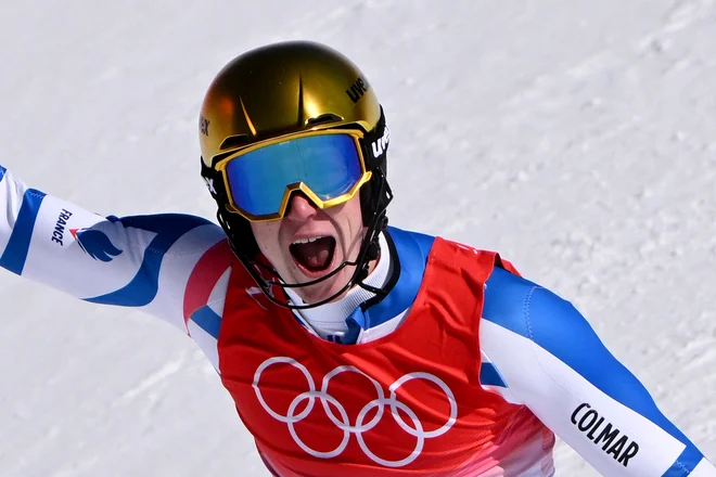 Clément Noël je odlično prevozil&nbsp;drugo progo. FOTO:&nbsp;Fabrice Coffrini/AFP
