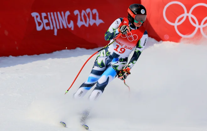 Edini Slovenki na kombinacijski tekmi alpskih smučark Maruši Ferk Saioni je po smukaški tekmi kazalo na odlično uvrstitev, na koncu je le izboljšala svojo najboljšo uvrstitev na olimpijskih igrah. FOTO: Wolfgang Rattay/Reuters
