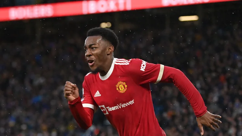 Fotografija: Švedski napadalec Anthony Elanga je prinesel zmago Manchester Unitedu. FOTO: Paul Ellis/AFP