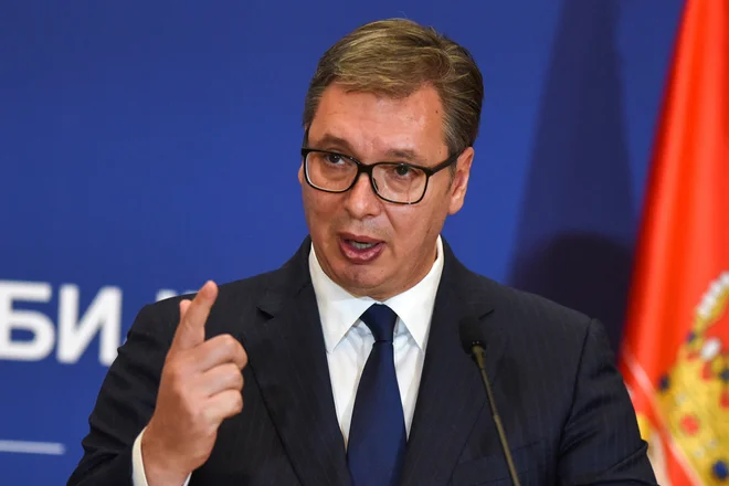 Predsednik Srbije Aleksandar Vučić pričakuje obisk ruskega sekretarja varnostnega sveta Nikolaja Patruševa.

Foto Zorana Jevtic/Reuters
