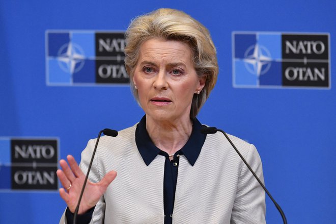 Predsednica evropske komisije Ursula von der Leyen. FOTO: John Thys/AFP
