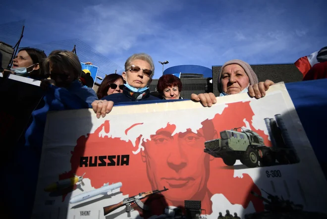 Protest v Rimu. FOTO: Filippo Monteforte/AFP
