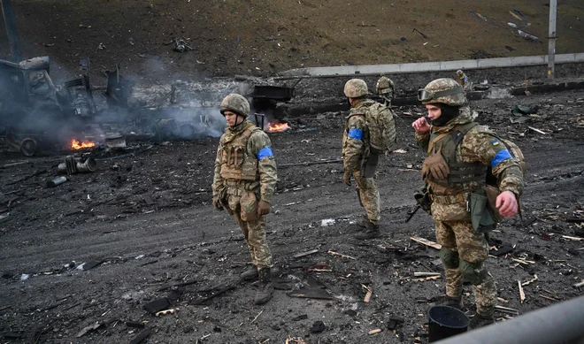 Ulice spopadov v Kijevu. FOTO: Sergei Supinsky/AFP
