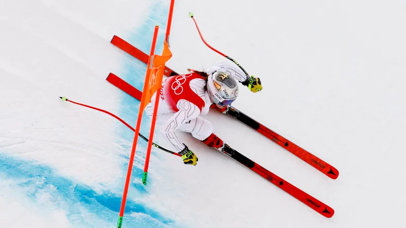 Fotografija: Lov na drugo olimpijsko odličje se Ester Ledecki v Pekingu ni posrečil, potem ko je zlato kolajno leta 2018 osvojila na superveleslalomu v Pjongčangu. FOTO: Christian Hartmann/Reuters