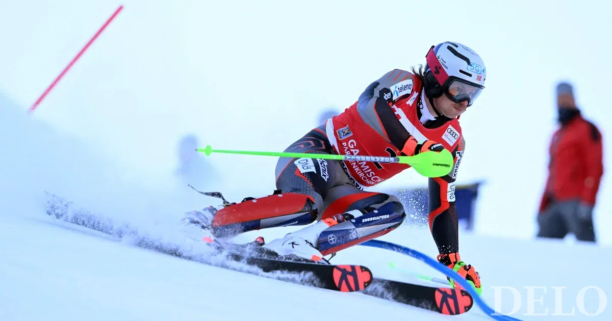 Kristoffersen jusqu’à la deuxième victoire sur le parcours de Gudiberg, un Slovène sans finale