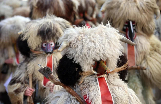 Kurenti so najbolj znan in razširjen tradicionalni pustni lik. FOTO:&nbsp;Tadej Regent
