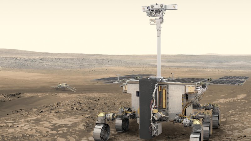 Fotografija: Rover, poimenovan po znanstvenici Rosalind Franklin, bo očitno tudi letos ostal na zemeljskih tleh. FOTO: Esa
