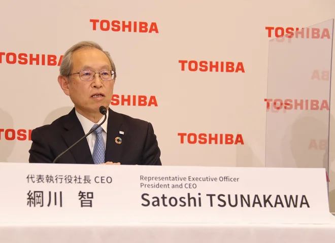 &nbsp;Satoši Tsunakava ne bo več glavni izvršni direktor korporacije Toshiba.&nbsp;FOTO:&nbsp;Toshiba Corp Via Reuters
