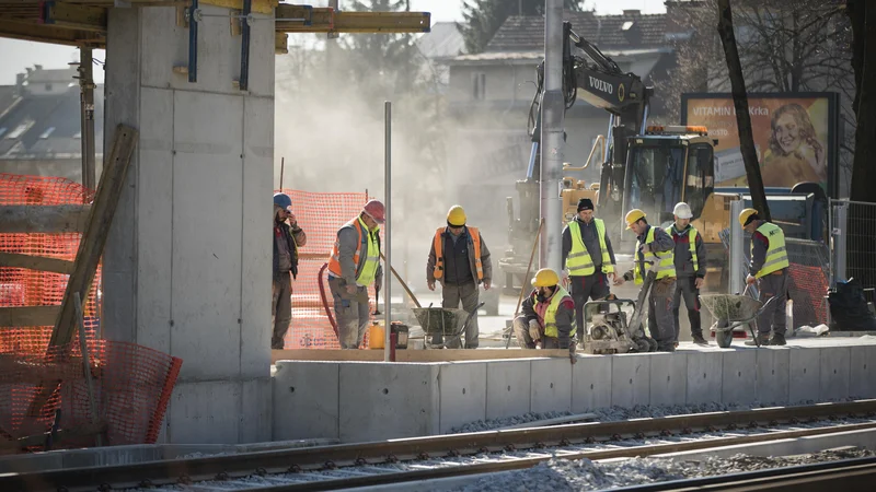 Fotografija: Primanjkuje vseh vrst poklicev: zidarji, tesarji, železokrivci, mojstri gradbenih dejavnosti, delovodje, inženirji. FOTO: Jure Eržen/Delo