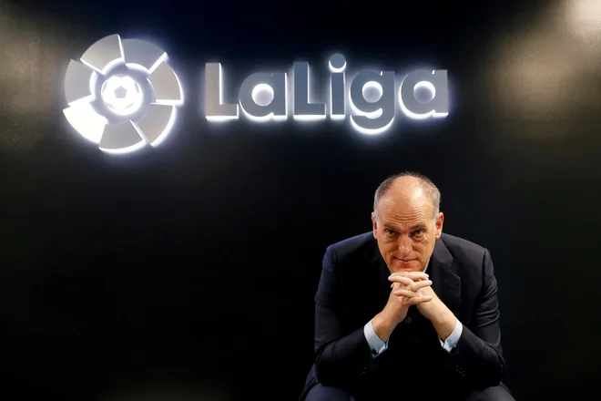 Javier Tebas od leta 2013 vodi špansko nogometno prvenstvo. FOTO: Susana Vera/Reuters
