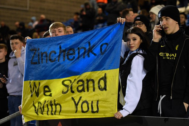 Zinčenka so podprli tudi angleški navijači. FOTO: Oli Scarff/AFP

