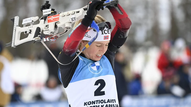 Fotografija: Tiril Eckhoff je bila najboljša v zasledovanju. FOTO: Vesa Moilanen/AFP