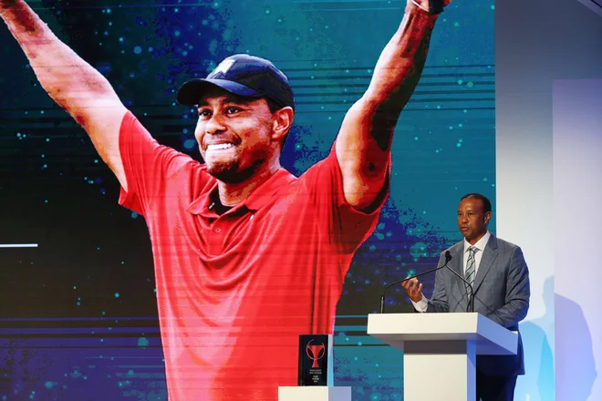 Tiger Woods je eden najboljših igralcev golfa doslej. FOTO: Sam Greenwood/AFP
