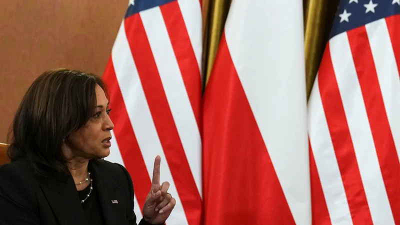 Fotografija: Podpredsednica ZDA Kamala Harris v Varšavi. Foto Aleksandra Szmigiel/Reuters