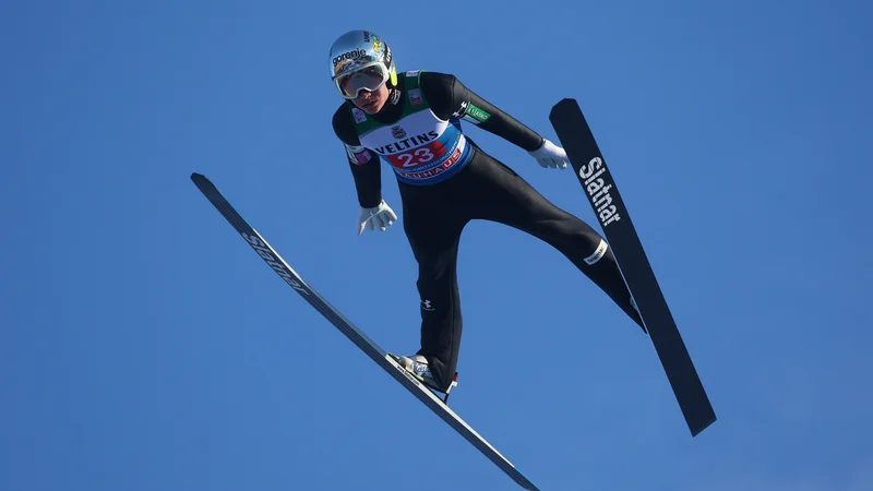 Fotografija: Anže Lanišek se je v kvalifikacijah izkazal s tretjim mestom. FOTO: Kai Pfaffenbach/Reuters
