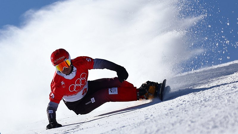 Fotografija: Žan Košir je na slalomu v Piancavallu zasedel 12. mesto. FOTO: Lisi Niesner/Reuters
