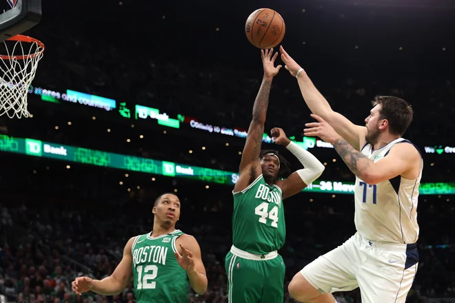 Luka Dončić je bil spet najboljši strelec Dallasa. FOTO: Maddie Meyer/AFP
