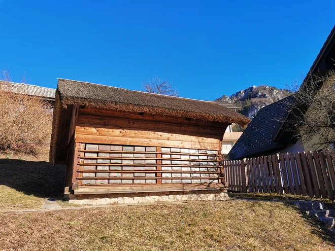 Rekonstrukcija čebelnjaka, v kakršnem je nekoč čebelaril pionir modernega čebelarstva Anton Janša. FOTO: Anja Intihar
