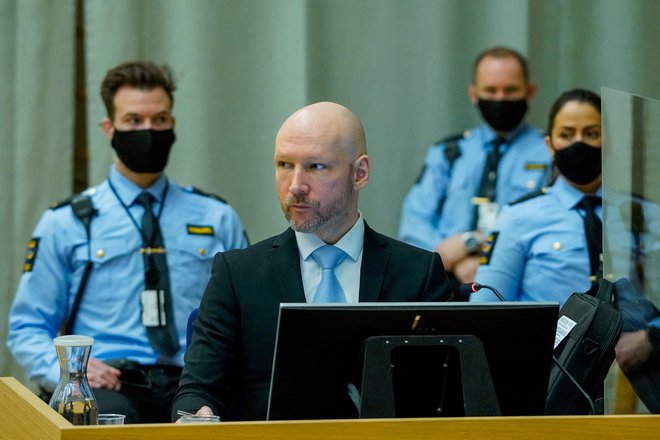  Anders Behring Breivik, na sodišču. FOTO: Ntb/Via Reuters
