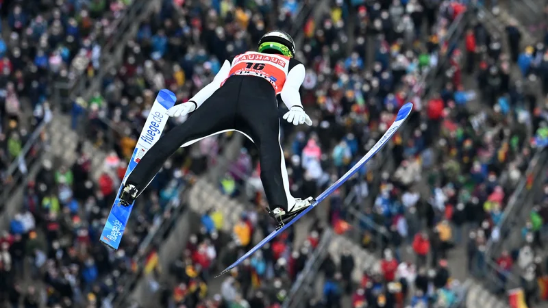 Fotografija: Žiga Jelar je zaostal za zmagovalcem za zgolj 1,7 točke. FOTO: Christof Stache/AFP