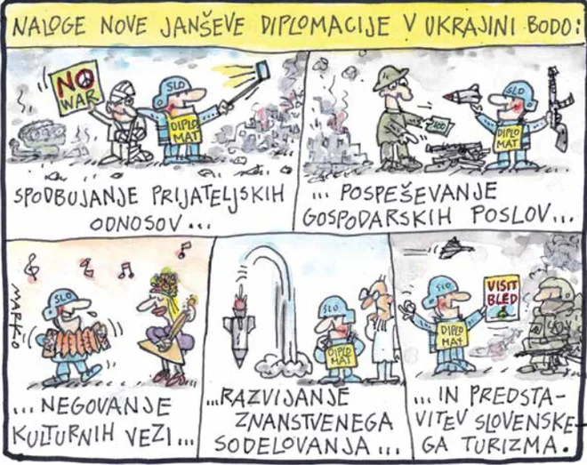 Ne upa si vsak. KARIKATURA: Marko Kočevar
