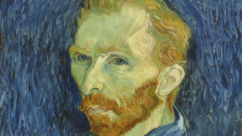 Fotografija: Del slovitega avtoportreta, ki ga je Vincent van Gogh naslikal med bivanjem v psihia­trični bolnišnici leta 1889, leto pred svojo smrtjo. FOTO: Shutterstock
