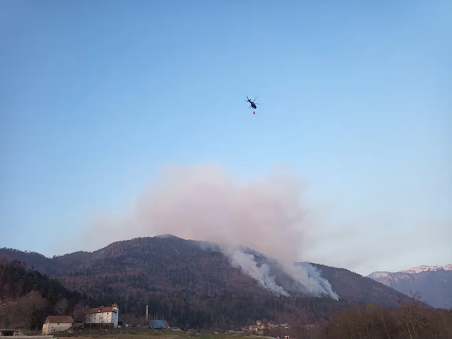 Ogromno število gasilcev se bori s požarom, ki divija v naravi. FOTO: B. F.
