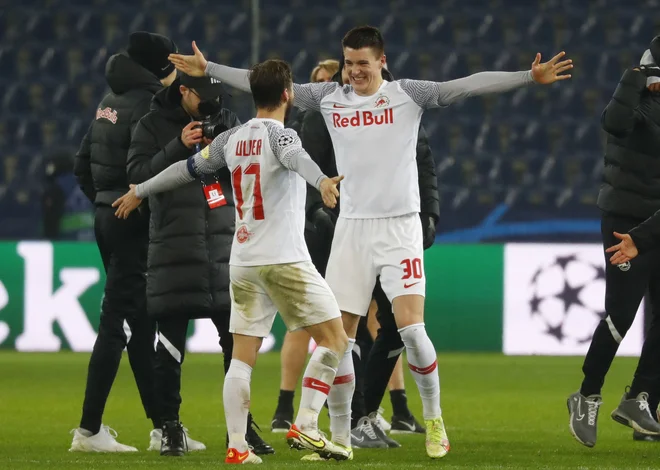 Benjamin Šeško je adut Salzburga. FOTO: Leonhard Foeger/ Reuters
